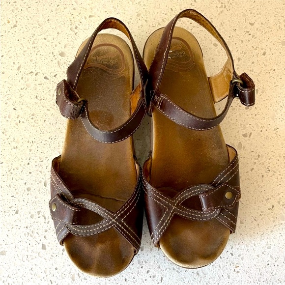 MAKE OFFER Dansko Sara Quarter Strap Sandals Waxy Java Size 7US/37EU - Picture 4 of 14